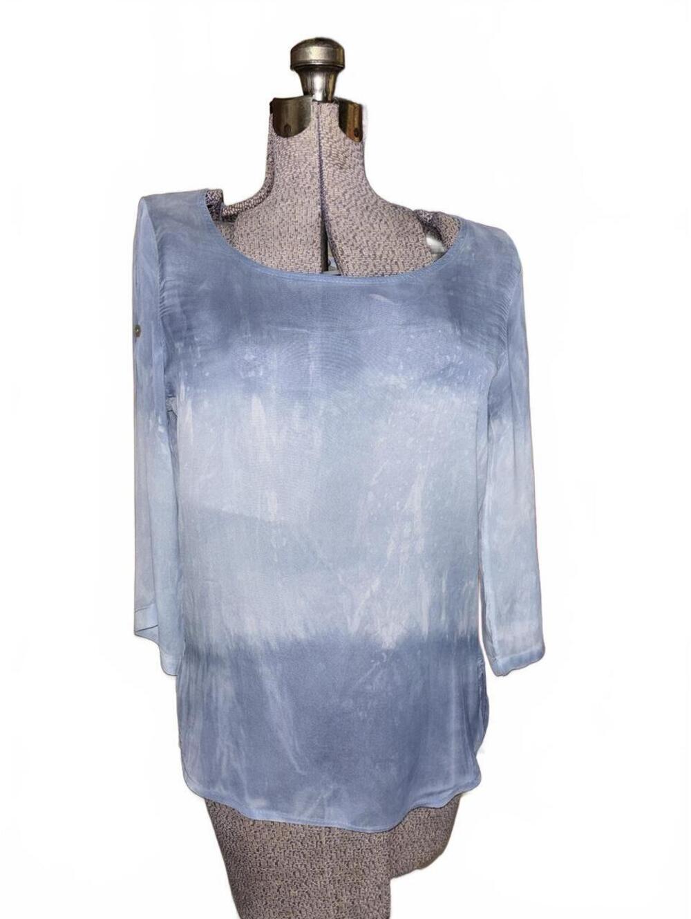 Prontomoda Giusy Silk 3/4 sleeve Summer Italian blouse